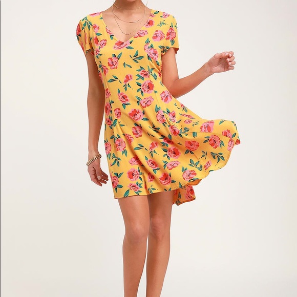 billabong yellow dress